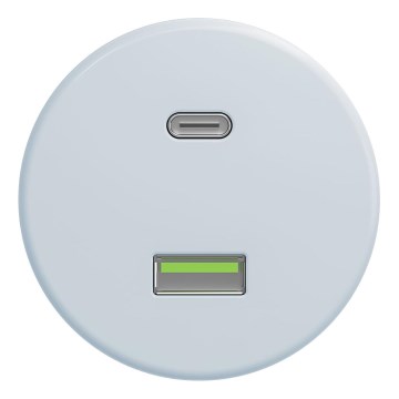 Kliklap - Retro gniazdko USB A+C bez ramki niebieskie