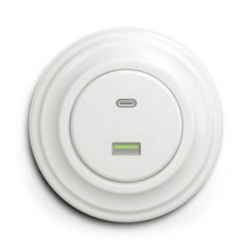 Kliklap - Retro gniazdko USB A+C z ramką śnieżnobiałą