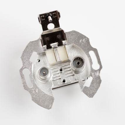 Kliklap - Retro gniazdo abonenckie TV+R (przelotowe) z ramką, niebieskie