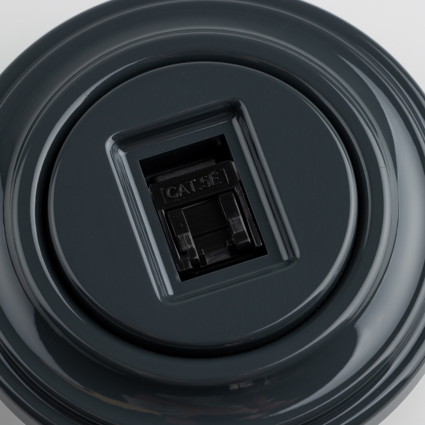 Kliklap - Retro gniazdo danych z ramką antracyt