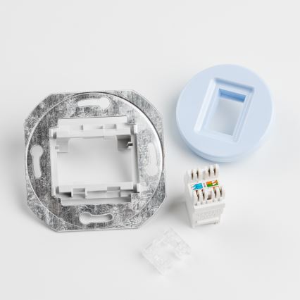 Kliklap - Retro gniazdo danych z ramką niebieskie