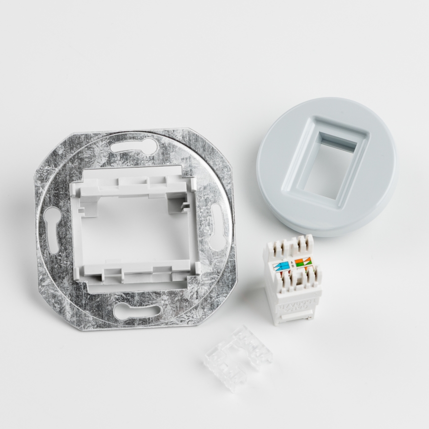 Kliklap - Retro gniazdo danych z szarą ramką