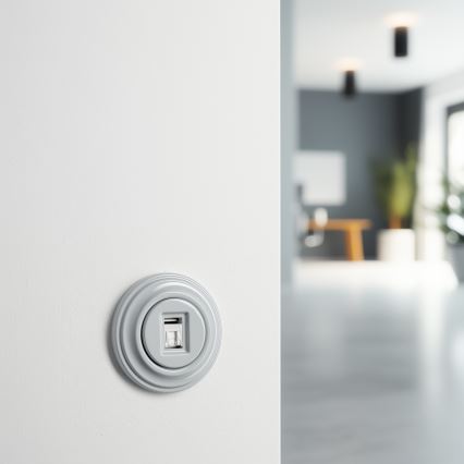 Kliklap - Retro gniazdo danych z szarą ramką