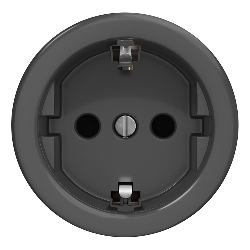 Kliklap - Retro gniazdo domowe bez ramki SCHUKO 230V/16A antracyt