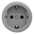 Kliklap - Retro gniazdo domowe bez ramki SCHUKO 230V/16A szare