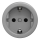 Kliklap - Retro gniazdo domowe bez ramki SCHUKO 230V/16A szare