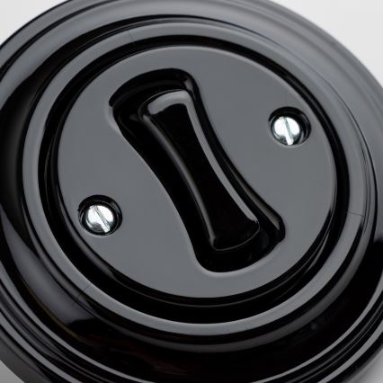 Kliklap - Retro łącznik krzyżowy z ramką nr 7, czarny