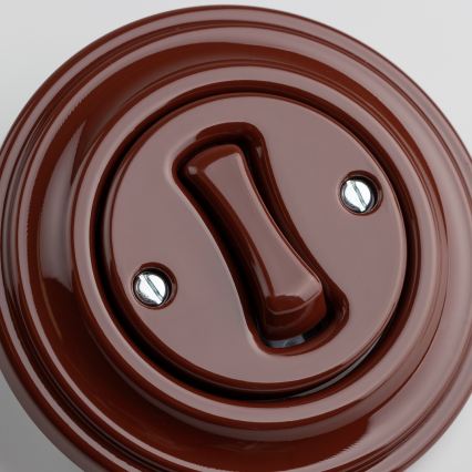 Kliklap - Retro łącznik schodowy z ramką nr 6 brązowy