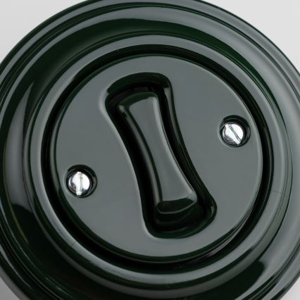 Kliklap - Retro łącznik schodowy z ramką nr 6, zielony