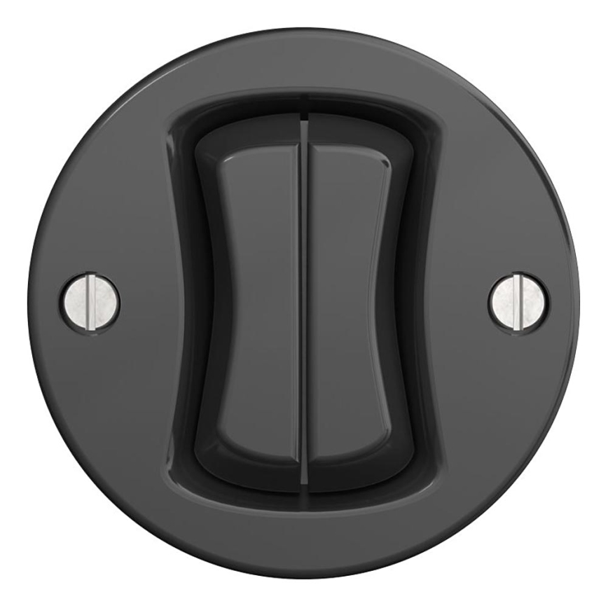 Kliklap - Retro podwójny przycisk bez ramki, antracyt