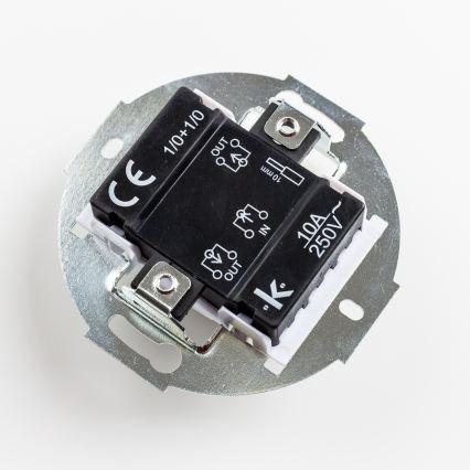 Kliklap - Retro podwójny przycisk z ramką, beżowy