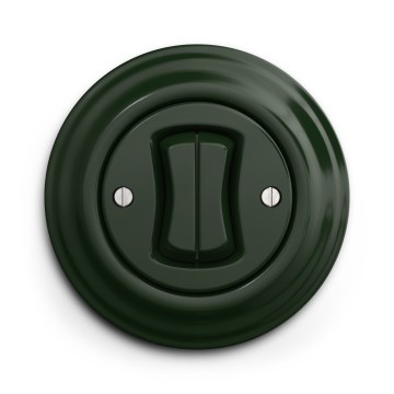 Kliklap - Retro podwójny przycisk z ramką zielony