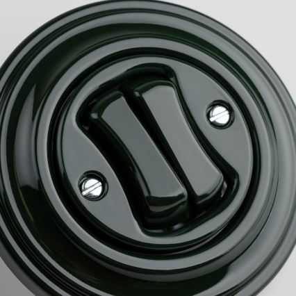 Kliklap - Retro podwójny przycisk z ramką zielony