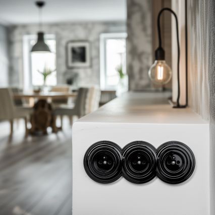 Kliklap - Retro ramka środkowa czarna