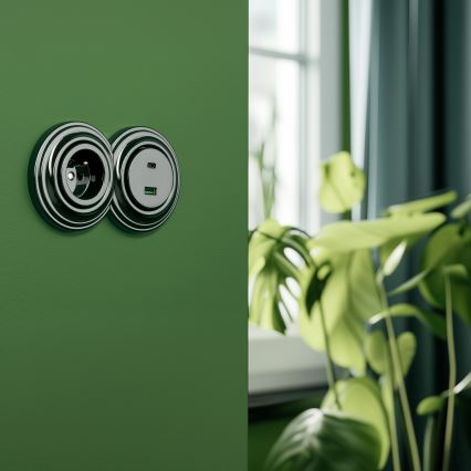 Kliklap - Retro ramka, zielony brzeg