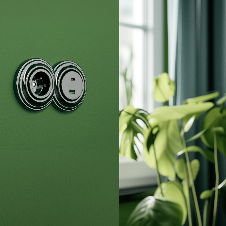 Kliklap - Retro ramka, zielony brzeg