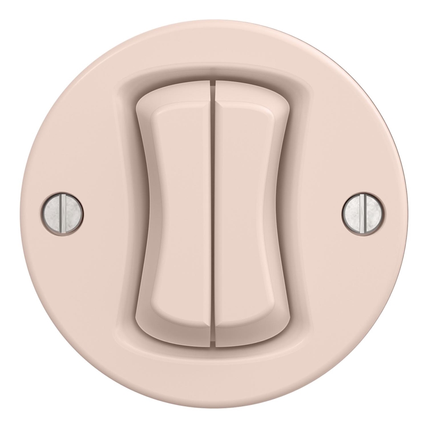 Kliklap - Retro włącznik wielokrotny bez ramki nr 5 staroróżowy