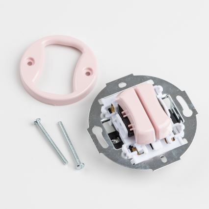 Kliklap - Retro włącznik wielokrotny bez ramki nr 5 staroróżowy