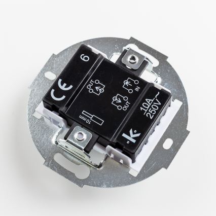 Kliklap - Retro wyłącznik schodowy z ramką nr 6, czarny