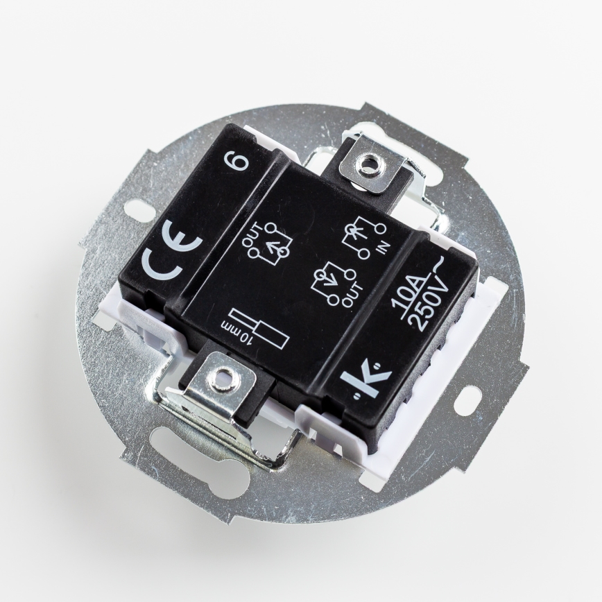 Kliklap - Retro wyłącznik schodowy z ramką nr 6, czarny