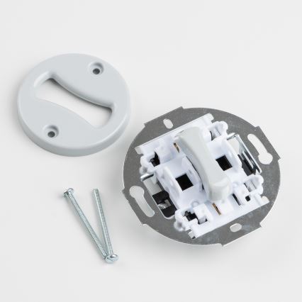 Kliklap - Retro wyłącznik schodowy z ramką nr 6, szary