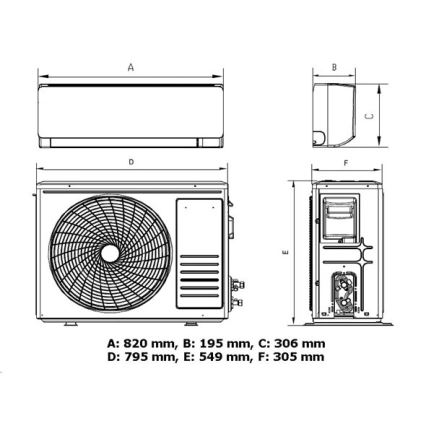 Klimatyzator 12K V1 3,65 kW 12000 BTU Wi-Fi Tuya biały + pilot zdalnego sterowania