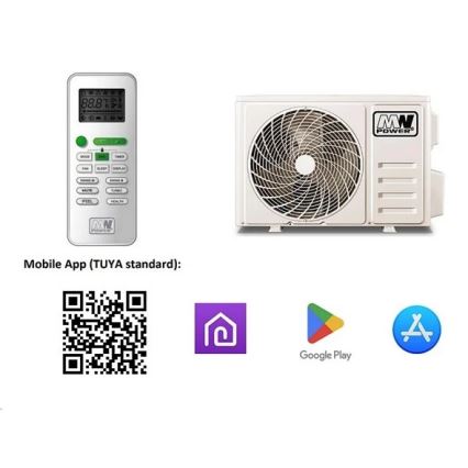 Klimatyzator 18K V1 5,2 kW 18000 BTU Wi-Fi Tuya biały + pilot zdalnego sterowania
