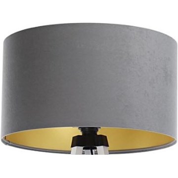 Klosz do lampy podłogowej STANDART E27 śr. 45 cm szary/złoty
