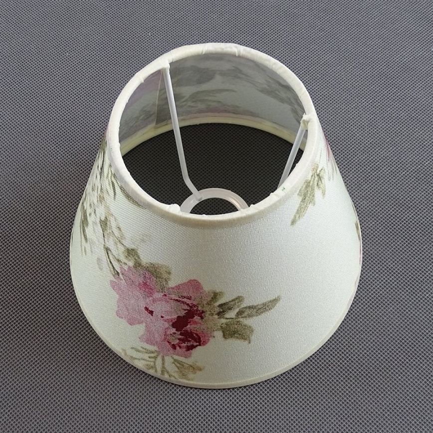 Klosz zamienny do lamp stołowych ROSA 13x17,5 cm kremowy/różowy