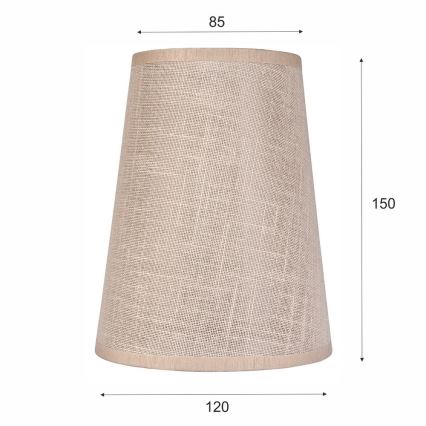 Klosz zamienny do żyrandoli i kinkietów ANTONIO E14 150x120 mm beżowy