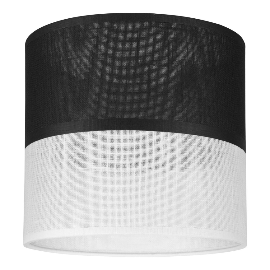 Klosz zamienny do żyrandoli, kinkietów oraz lamp stołowych ANDREA E27 śr. 16 cm czarny/biały