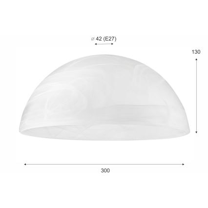 Klosz zamienny do żyrandola E27 130x300 mm biały