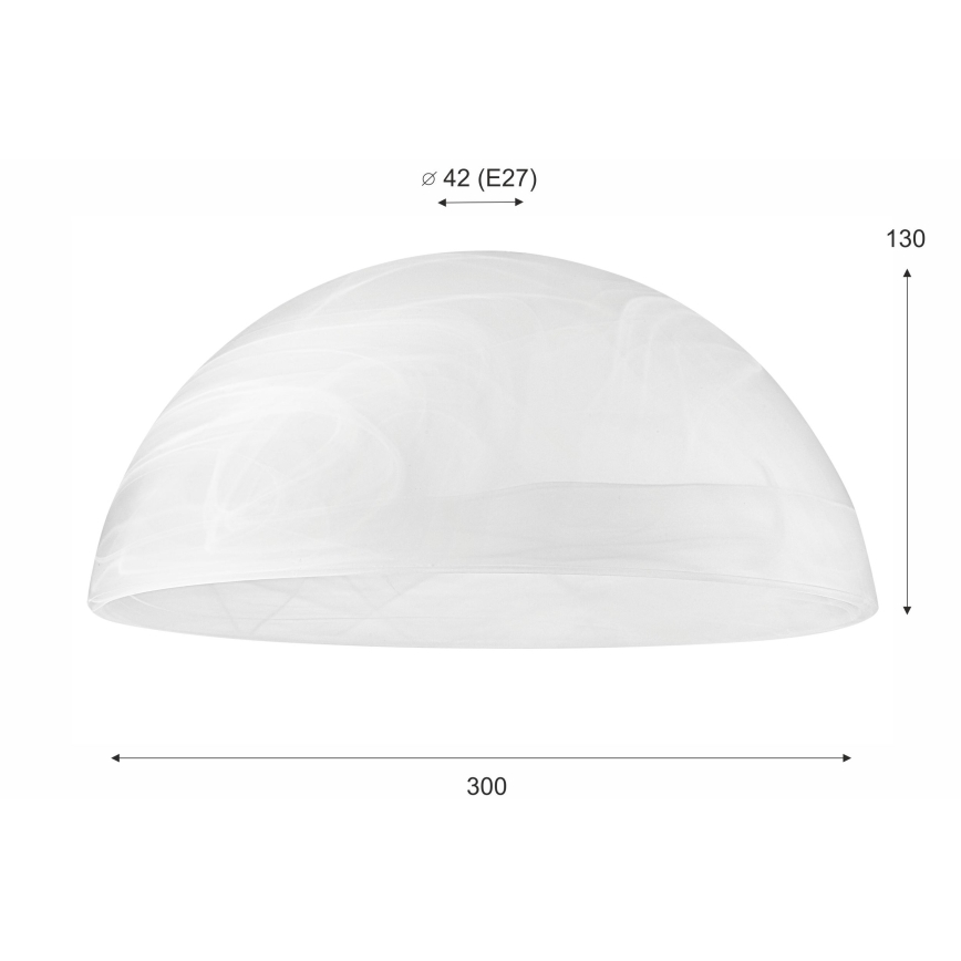Klosz zamienny do żyrandola E27 130x300 mm biały