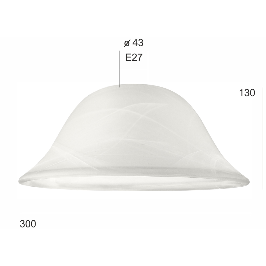 Klosz zamienny SFERA E27 130x300 mm biały