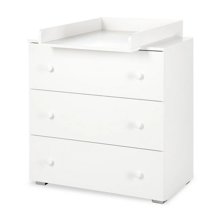 KLUPŚ - Komoda dziecięca z przewijakiem PAULA biała