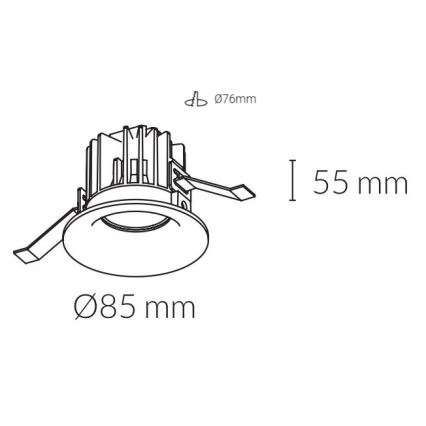 Kohl Lighting - LED Łazienkowa oprawa wpuszczana LUXO LED/12W/230V IP65