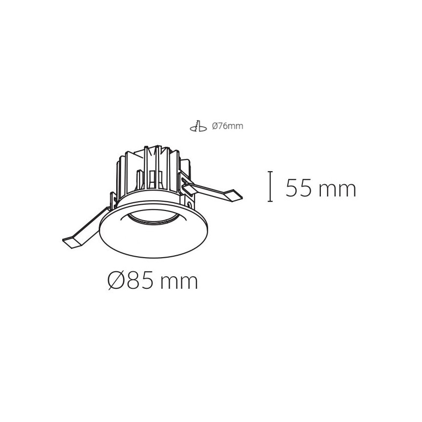 Kohl Lighting - LED Łazienkowa oprawa wpuszczana LUXO LED/12W/230V IP65