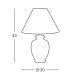Kolarz 0014.70 - Lampa stołowa GIARDINO 1xE27/100W/230V średnica 30 cm