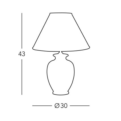 Kolarz 0014.70 - Lampa stołowa GIARDINO 1xE27/100W/230V średnica 30 cm