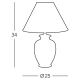 Kolarz 0014.73S.4 - Lampa stołowa GIARDINO 1xE27/100W/230V