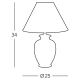 Kolarz 0014.73S.6 - Lampa stołowa GIARDINO 1xE27/100W/230V