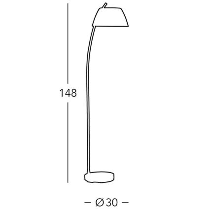 Kolarz 0051.41.6 - Lampa podłogowa MALMÖ 1xE27/60W/230V