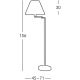 Kolarz 264.41.4 - Lampa podłogowa HILTON 1xE27/60W/230V