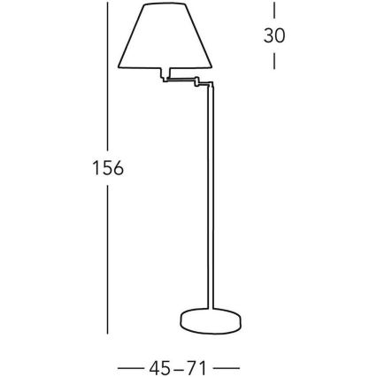 Kolarz 264.41.4 - Lampa podłogowa HILTON 1xE27/60W/230V