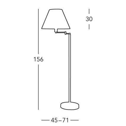 Kolarz 264.41.6 - Lampa podłogowa HILTON 1xE27/60W/230V