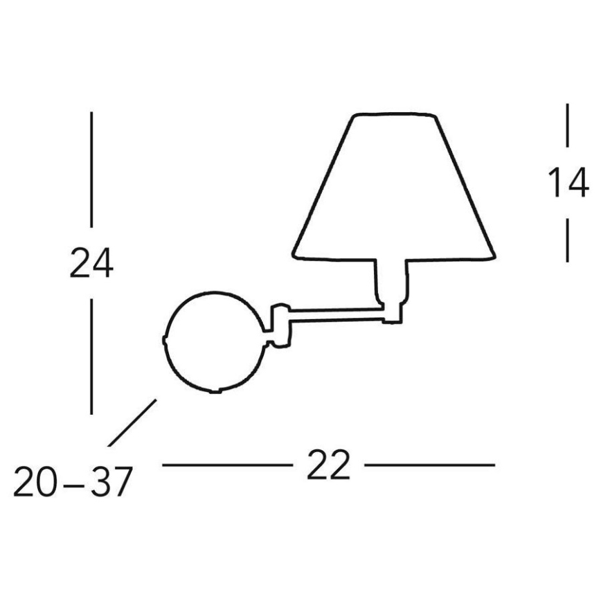Kolarz 264.61.4 - Kinkiet HILTON 1x E14/40W/230V