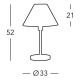 Kolarz 264.70.4 - Lampa stołowa HILTON 1xE27/60W/230V