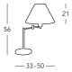 Kolarz 264.71.4 - Lampa stołowa HILTON 1x E27/60W/230V
