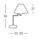 Kolarz 264.71.6 - Lampa stołowa HILTON 1xE27/60W/230V