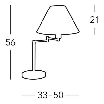 Kolarz 264.71.7 - Lampa stołowa HILTON 1xE27/60W/230V